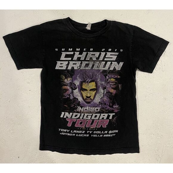 Gildan Other - Chris Brown 2019 Indigoat Tour Shirt Adult Small Rap Hip Hop‎ Tee Concert RnB